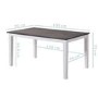 Melbourne Island Two Tone Dining Set With 4 Chairs in White/Dark Wood