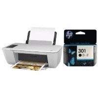 Ex Display HP Deskjet 2542 A4 Compact All In One Wireless Inkjet Printer + HP 301 Black Original Ink Cartridge  