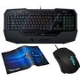 Roccat Gaming Bundle - ISKU FX Keyboard + Kiro Modular Mouse + Sense Chrome Surface