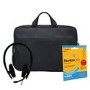 EPOS ADAPT 160T USB II Double Sided On-ear Stereo with Microphone Headset and Port Deisgns L15 15.6 Inch Carry Laptop Bag with Norton 360 Deluxe Internet Security