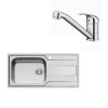 Stainless Steel 1 Bowl Sink 1000x500mm &amp; Single Lever Swivel Tap Pack