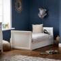 Stamford White Sleigh Toddler Bed with Drawer - Obaby