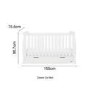 Stamford White Sleigh Toddler Bed with Drawer - Obaby
