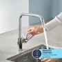 Grohe Dual Lever Chrome Kitchen Mixer Tap and K500 Stainless Steel Single Bowl Kitchen Sink