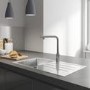 Grohe Minta SmartControl Chrome Kitchen Mixer Tap and K500 Stainless Steel Single Bowl Kitchen Sink