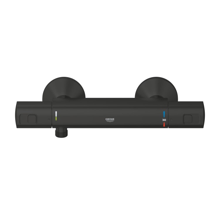 GRADE A1 - Grohe Precision Start Thermostatic Shower Mixer Bar Valve - Matt Black