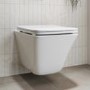 ALMOST PERFECT - Wall Hung Rimless Short Projection Toilet with Soft Close Seat – Boston