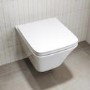 ALMOST PERFECT - Wall Hung Rimless Short Projection Toilet with Soft Close Seat – Boston