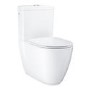 Grade A1 - Close Coupled Rimless Toilet with Soft Close Seat - Grohe Essence 