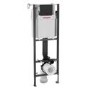 ONLY OPENED - Wirquin Initio Compact WC Frame with Black Flush Plate