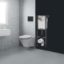 ONLY OPENED - Wirquin Initio Compact WC Frame with Black Flush Plate