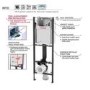 ONLY OPENED - Wirquin Initio Compact WC Frame with Black Flush Plate