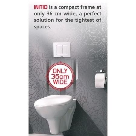 ONLY OPENED - Wirquin Initio Compact WC Frame with Black Flush Plate