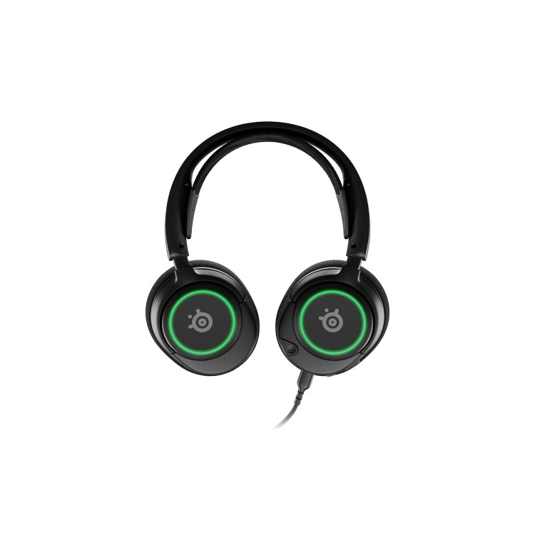 Bundle of SteelSeries Arctis Nova 3 RGB Gaming Headset Apex 9 RGB Gaming Keyboard and Rival 5 RGB Mouse with QcK Gaming Surface