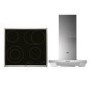 Refurbished AEG HK634060XB 4 Zone Ceramic Hob with DKB4650M 60cm Chimney Cooker Hood