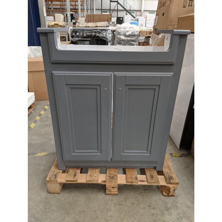 GRADE 2 - 667mm Stone Grey Freestanding Vanity Unit with Basin - Westbury