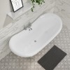 Graded A1 - Freestanding Double Ended Roll Top Bath with Chrome Feet 1750 x 740mm Park Royal