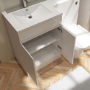GRADE A1 - 600mm White Freestanding Vanity Unit with Basin - Florence