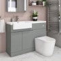 Grade A1 - Back to Wall Rimless Toilet with Soft Close Seat - Newport