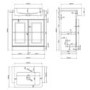Grade A1 - 670mm White Freestanding Vanity Unit with Basin - Westbury