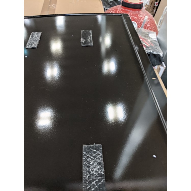 Refurbished Rangemaster RMB90HPEIBLGL 5 Zone Induction Hob with UNBSP110BL 110cm Black Splashback
