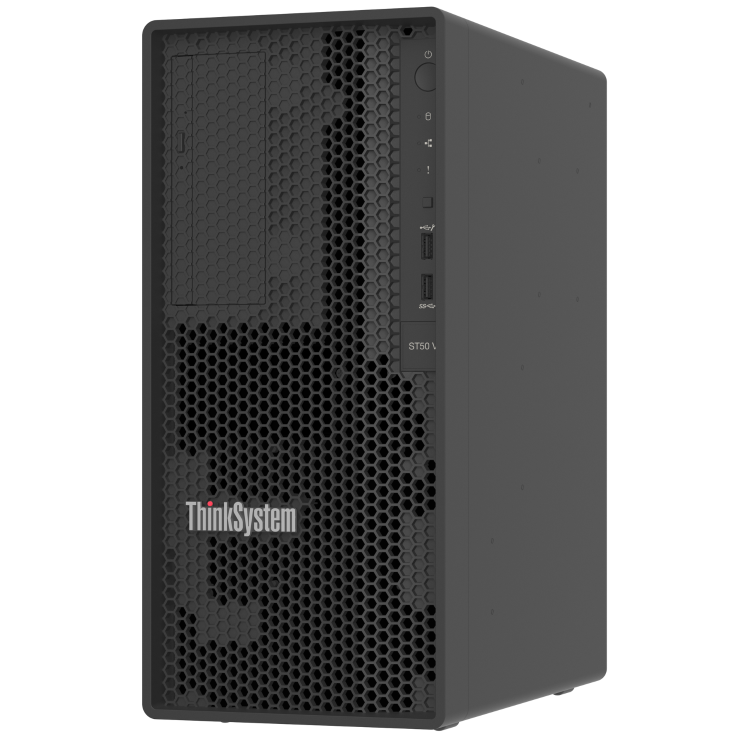 Lenovo ThinkSystem ST50 V3 7DF31000EA Intel Xeon 6315P 2.8GHz 4C 16GB RAM Tower Server with ThinkSystem ST50/ST45 Series 3.5" VA 2x960GB Read Intensive SATA 6Gb NHS SSD