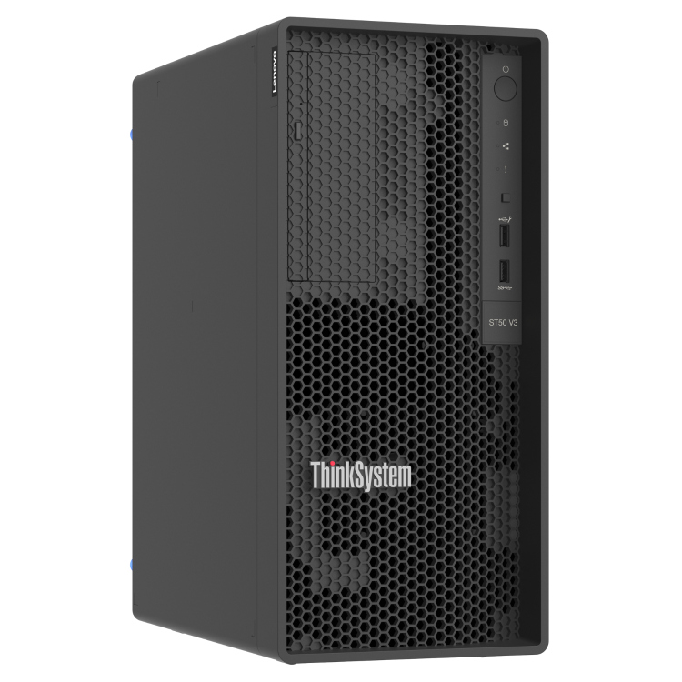 Lenovo ThinkSystem ST50 V3 7DF31000EA Intel Xeon 6315P 2.8GHz 4C 16GB RAM Tower Server with ThinkSystem ST50/ST45 Series 3.5" VA 2x960GB Read Intensive SATA 6Gb NHS SSD