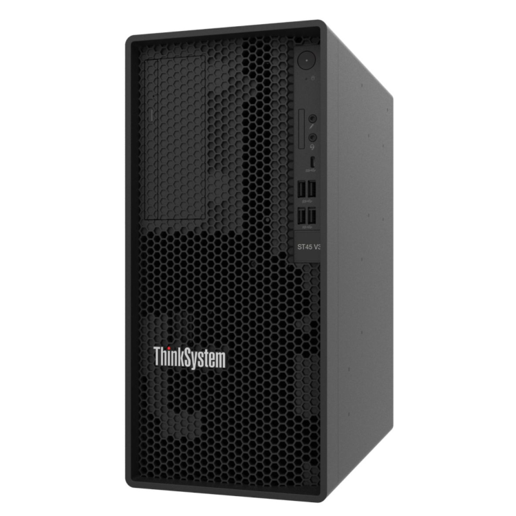 Lenovo ThinkSystem ST45 V3 7DH51005EA AMD EPYC 4124P 3.8GHz 4C 16GB RAM Tower Server with ThinkSystem ST50/ST45 Series 3.5" VA 2x480GB Read Intensive SATA 6Gb NHS SSD