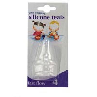 Babyway 6x 2-pack Little Wonders Silicone Standard Neck Fast flow Teats 12 teats total