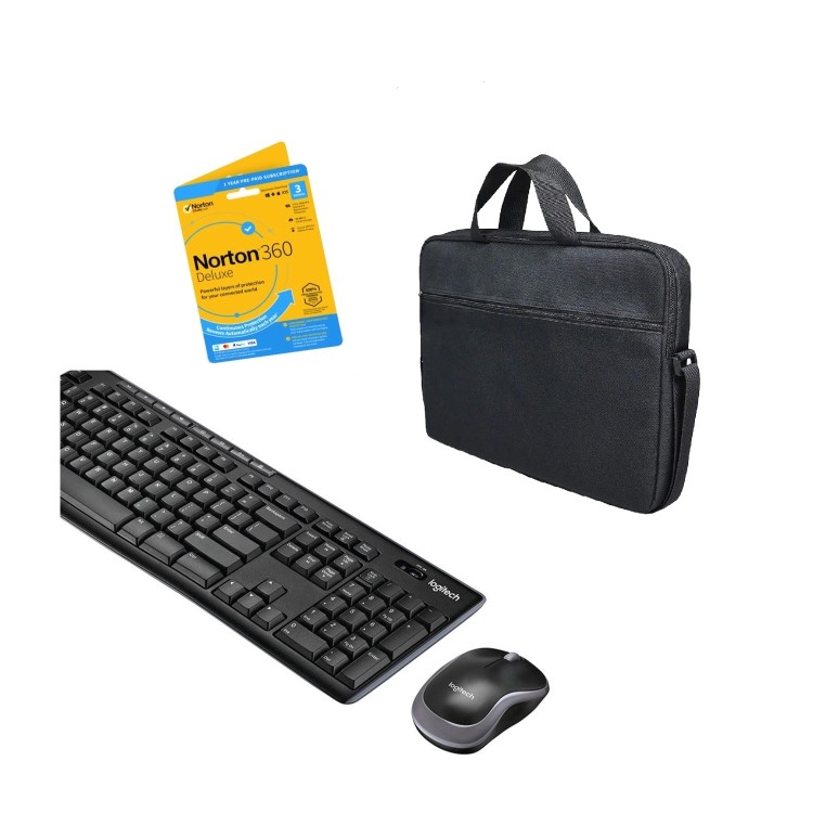 Logitech MK270 Bundle with Port Bag and 12 Month Norton 360