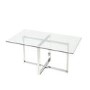 Rectangle Glass Top Dining Table - Seats 6 - Alana Boutique