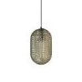 GRADE A1 - Alana Boutique Rectangle Glass Top Dining Table - Seats 6 with Grey Textured Smoked Glass Long Pendant Light - Lugo