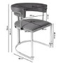 GRADE A1 - Set of 2 Grey Velvet Cantilever Dining Chair - Alana Boutique Bundle