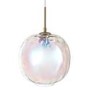 GRADE A1 - Beau Solid Wood 2 Drawer Bedside Table in Scandi Style with Avellino Iridescent Dimpled Glass Pendant Light