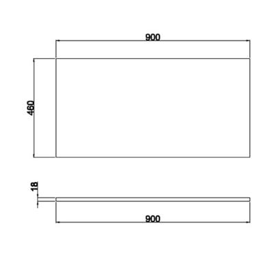 GRADE A1 - 900mm Wall Hung 2 Drawer Vanity Unit Light Oak - Boston