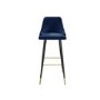 Grade A1 - Set of 2 Navy Blue Velvet Bar Stools with Backs - Maddy