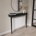 BUN/AAV001/87287 Small & Narrow Black Radiator Cover - 115cm - Ava