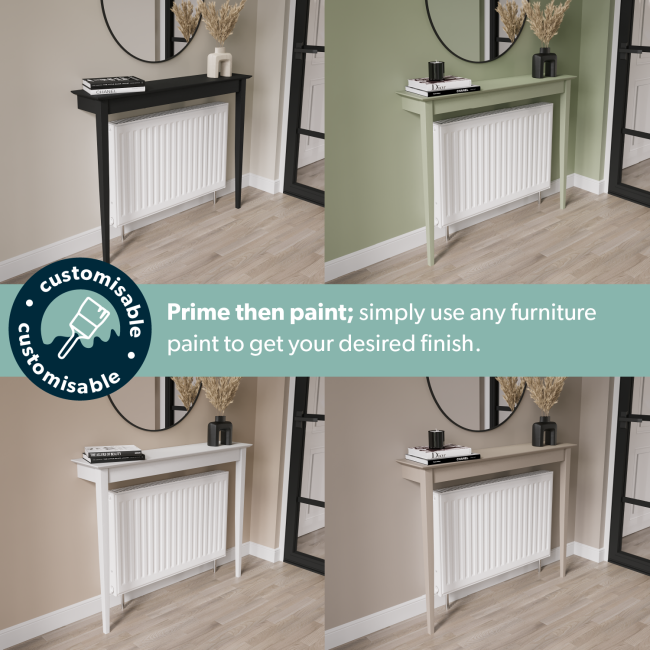 Small radiator console online table
