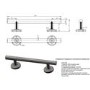 Black Bathroom Grab Rail 600 x 77mm - Arissa