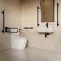 Black Bathroom Grab Rail 600 x 77mm - Arissa
