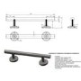 Gunmetal Grey Bathroom Grab Rail 800 x 77mm - Arissa