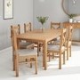 Extendable Solid Oak Dining Set & 6 Chairs - Adeline
