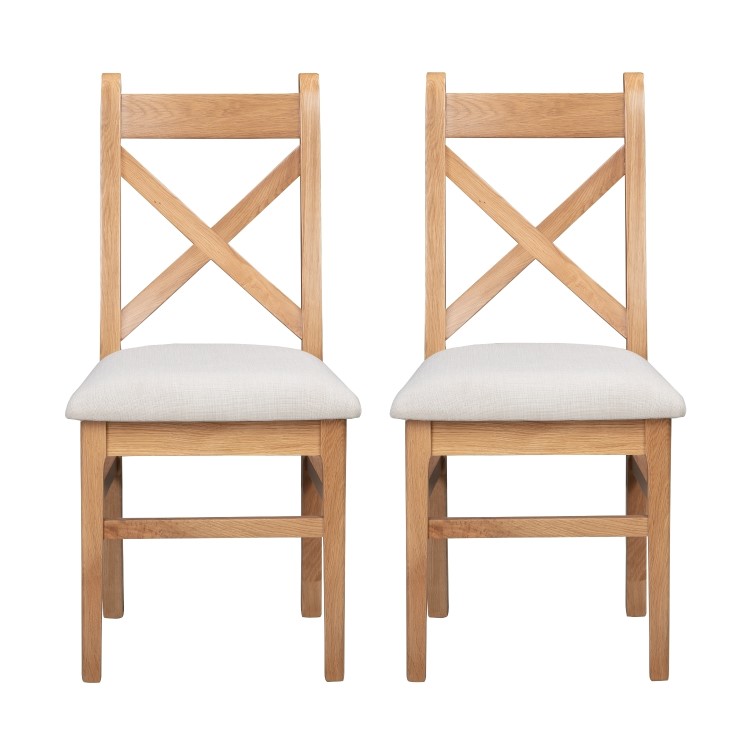 Extendable Solid Oak Dining Set & 6 Chairs - Adeline
