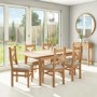 Extendable Solid Oak Dining Set & 6 Chairs - Adeline