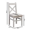 Extendable Dining Table &amp; 6 Chairs in Dove Grey Fabric &amp; Solid Oak - Adeline