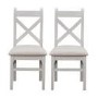 Extendable Dining Table & 6 Chairs in Dove Grey Fabric & Solid Oak - Adeline