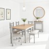 Adeline Grey Extendable Dining Table with 4 Dining Chairs and  1 Bench