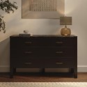 BUN/AEE004/99382 Wide Dark Wood Sideboard with Marble Top - Alessio
