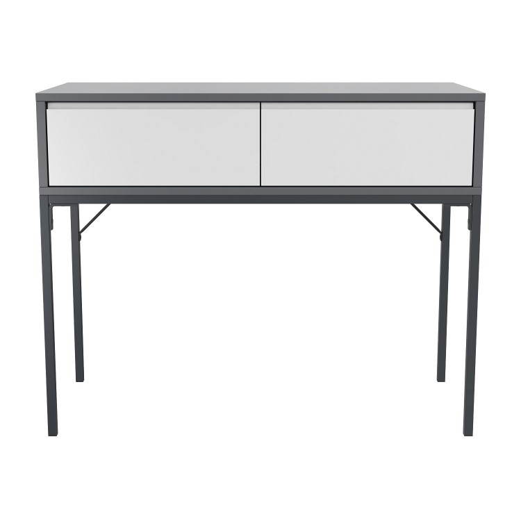 Small Dark Grey Kids Desk with Drawers - Aiko