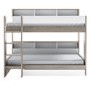 White & Oak Bunk Bed with Storage Shelves and Drawer - Aire